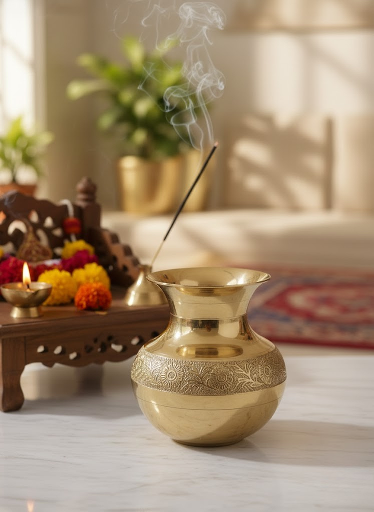 BRASSWARE LOTA EMBOSSED